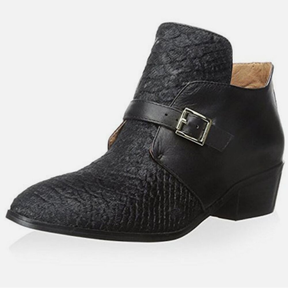NWOB Yosi Samra Delancey Calf Fur Ankle Boot
